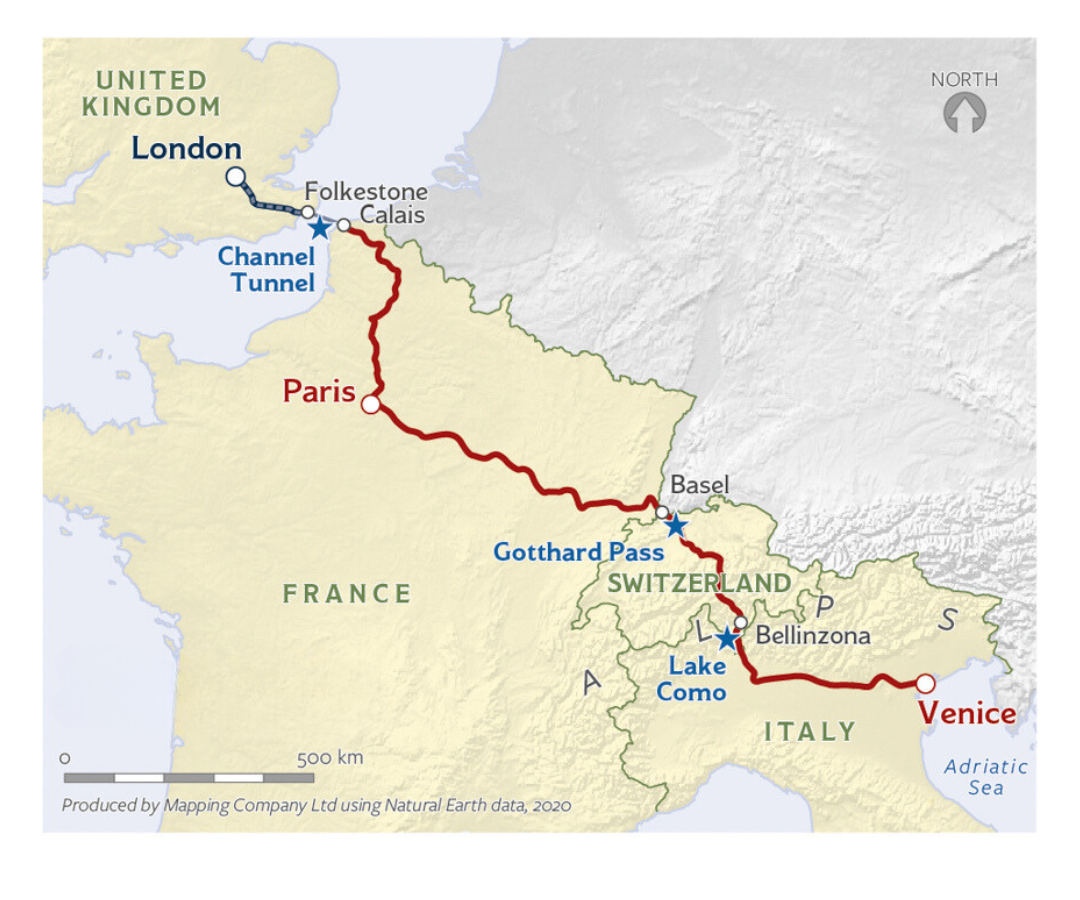 Orient Express Route Map